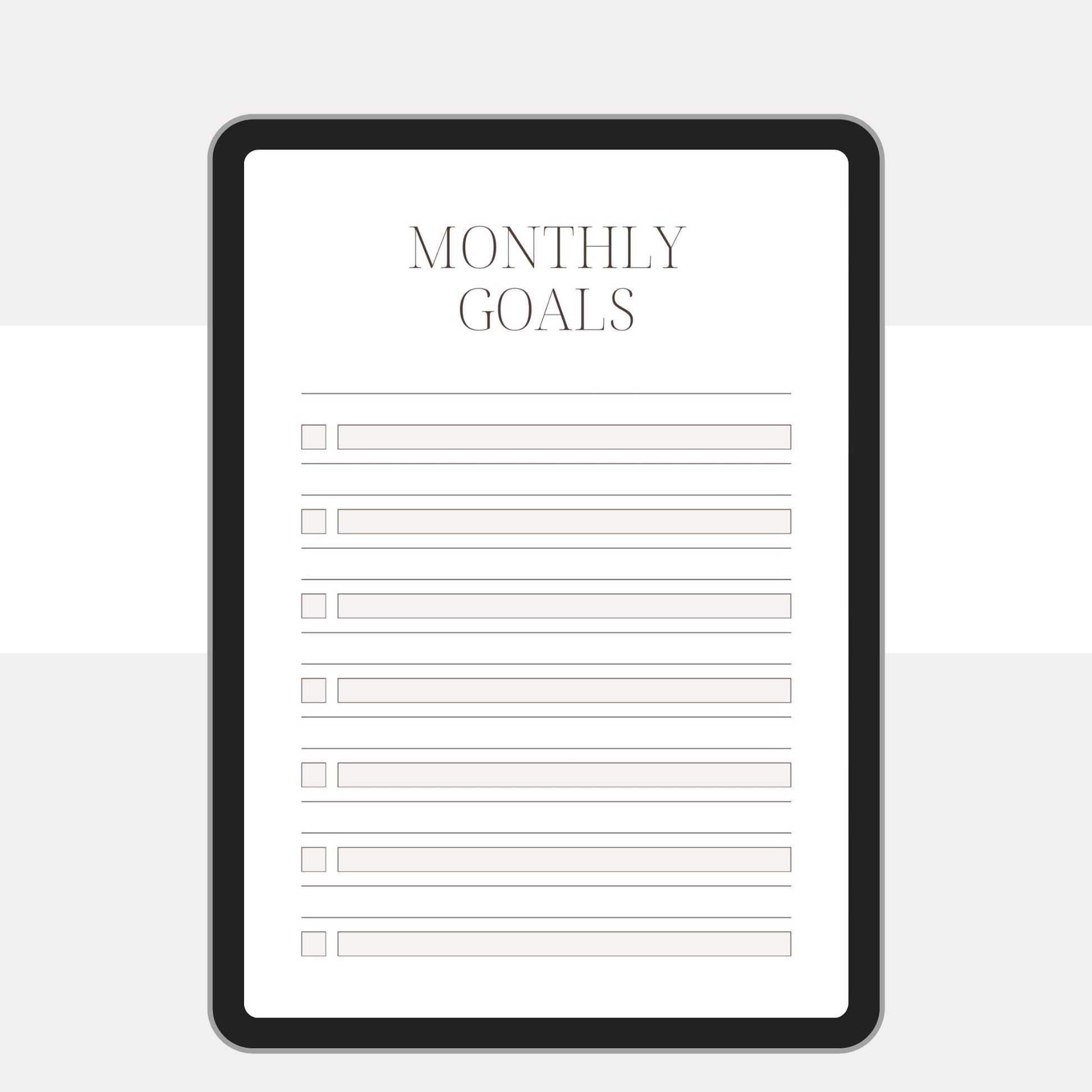 Editable Canva template for a minimalist planner, perfect for digital or printable use.